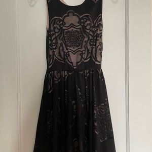 Black lace cocktail dress. Size small.